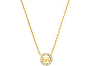 4064092280166 - Kette mit Anhänger MICHAEL KORS PREMIUM MKC1726CZ791 MKC1726CZ710 MKC1726CZ040 Halsketten Gr Silber 925 (Sterlingsilber) Länge 43 cm goldfarben (gelbgoldfarben kristallweiß) Damen Ketten mit Anhänger Zirkonia (synth)