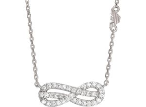 4064092284287 - Kette mit Anhänger EMPORIO ARMANI SENTIMENTAL EG3597040 Unendlichkeitsschleife Infinity Halsketten Gr Silber 925 (Sterlingsilber) Länge 42 cm bunt (silberfarben weiß) Damen Ketten mit Anhänger Zirkonia (synth)