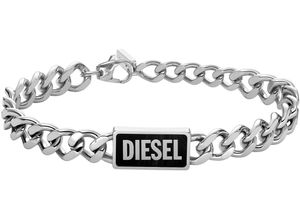 4064092284997 - Armband DIESEL Schmuck Geschenk Edelstahl Armschmuck Black Agate Signet DX1513040 Armbänder Gr Edelstahl schwarz (edelstahlfarben schwarz schwarz) mit Achat