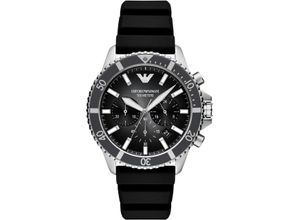 4064092292503 - Chronograph EMPORIO ARMANI Armbanduhren schwarz Herren Quarzuhr Armbanduhr Herrenuhr Silikonarmband analog Tag