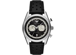 4064092292541 - Chronograph EMPORIO ARMANI Armbanduhren schwarz Herren Quarzuhr Armbanduhr Herrenuhr Lederarmband analog Tag