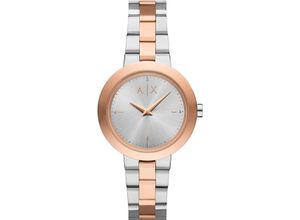 4064092294262 - Quarzuhr ARMANI EXCHANGE Armbanduhren rosegold (silberfarben roségoldfarben) Damen Armbanduhr Damenuhr Edelstahlarmband analog Glassteine