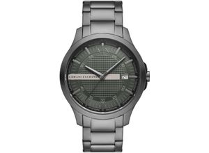 4064092294316 - Quarzuhr ARMANI EXCHANGE Armbanduhren grau (anthrazit) Herren Armbanduhr Herrenuhr Edelstahlarmband analog Tag