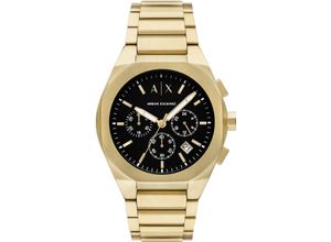 4064092294330 - Chronograph ARMANI EXCHANGE Armbanduhren goldfarben Herren Armbanduhr Herrenuhr Edelstahlarmband analog Tag Stoppfunktion