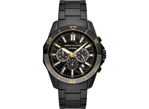 4064092295238 - Chronograph ARMANI EXCHANGE Armbanduhren schwarz Herren Quarzuhr Armbanduhr Herrenuhr Edelstahlarmband analog Tag