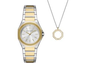 4064092295252 - Quarzuhr ARMANI EXCHANGE Armbanduhren goldfarben (silberfarben goldfarben) Damen Armbanduhr Damenuhr Edelstahlarmband ideal auch als Geschenk