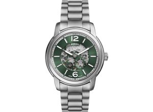 4064092295399 - Automatikuhr FOSSIL HERITAGE Armbanduhren silberfarben Herren Armbanduhr Herrenuhr Mechanische Uhr Edelstahlarmband analog