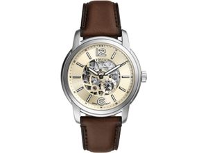 4064092296037 - Automatikuhr FOSSIL HERITAGE Armbanduhren braun (braun creme) Herren Armbanduhr Herrenuhr Mechanische Uhr Lederarmband analog