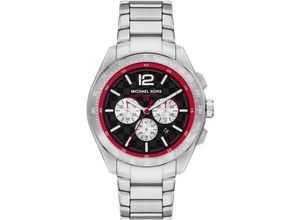 4064092296372 - Chronograph MICHAEL KORS ACCELERATOR 20 Armbanduhren silberfarben Herren Armbanduhr Herrenuhr Edelstahlarmband analog Tag Stoppfunktion