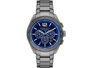 4064092296396 - Chronograph MICHAEL KORS ACCELERATOR 20 Armbanduhren grau Herren Armbanduhr Herrenuhr Edelstahlarmband analog Tag Stoppfunktion