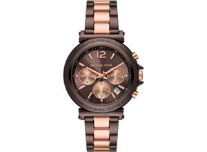 4064092296938 - Chronograph MICHAEL KORS MAREN Armbanduhren goldfarben (braun roségoldfarben) Damen Quarzuhr Armbanduhr Damenuhr Edelstahlarmband analog