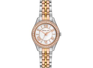 4064092297034 - Quarzuhr MICHAEL KORS MINI HARLOWE Armbanduhren goldfarben (silberfarben roségoldfarben goldfarben) Damen Armbanduhr Damenuhr Edelstahlarmband analog