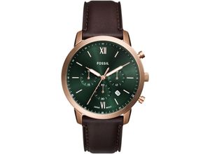 4064092301021 - Chronograph FOSSIL NEUTRA Armbanduhren braun Herren Quarzuhr Armbanduhr Herrenuhr Lederarmband analog Tag