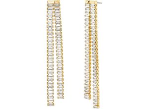 4064092311143 - Paar Ohrstecker MICHAEL KORS Schmuck Geschenk Metall Ohrringe Statement Linear MKJ8416CZ710 Gr Messing goldfarben (metallfarben gelbgoldfarben kristallweiß kristallweiß) Damen mit Zirkonia (synth)