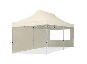 4064108036381 - 3x6m Aluminium Faltpavillon inkl 2 Seitenteile creme - (59022)