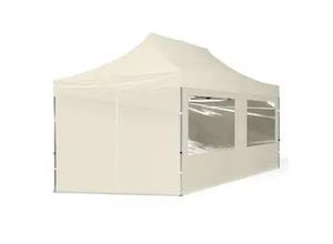 4064108036398 - 3x6m Aluminium Faltpavillon inkl 4 Seitenteile creme - (59023)