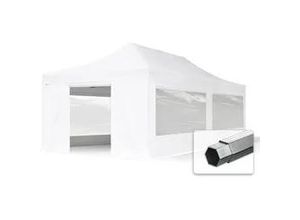 4064108037388 - 4x8m Aluminium Faltpavillon inkl 4 Seitenteile weiß - (59064)