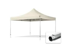 4064108037425 - 4x4m Aluminium Faltpavillon ohne Seitenteile creme - (600181)