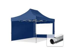 4064108037852 - 3x45m Aluminium Faltpavillon inkl 2 Seitenteile dunkelblau - (600209)