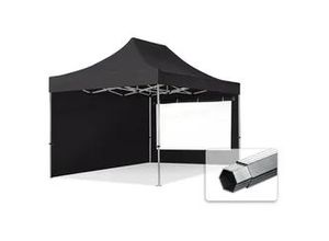 4064108037890 - 3x45m Aluminium Faltpavillon inkl 2 Seitenteile schwarz - (600213)