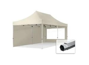 4064108037913 - 3x6m Aluminium Faltpavillon inkl 2 Seitenteile creme - (600231)