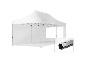 4064108038002 - 3x6m Aluminium Faltpavillon inkl 2 Seitenteile weiß - (600237)