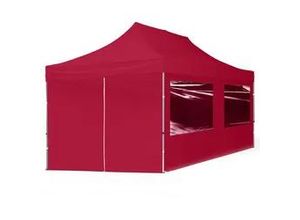 4064108039665 - 3x6m Aluminium Faltpavillon inkl 4 Seitenteile rot - (59151)