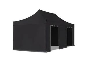 4064108046076 - 3x6m Stahl Faltpavillon inkl 4 Seitenteile schwarz - (600122)