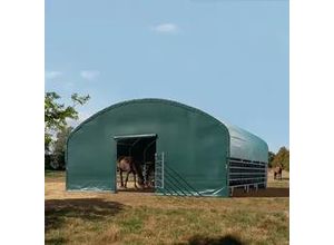 4064108131086 - 8x8m Weidezelt PVC-Plane dunkelgrün Betonbefestigung - (330623) 4064108131086 - 8x8m Weidezelt PVC-Plane dunkelgrün Betonbefestigung - (330623)
