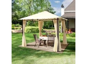 4064108132267 - Rendezvous 3x3m Softtop Gartenpavillon inkl 4 Seitenteile champagnerfarben - (300216)