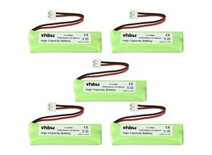 4064115045871 - 5x Akku kompatibel mit Medion MD82973 MD83024 MD83173 Life S63072 S63062 S63065 schnurlos Festnetz Telefon (500mAh 24V NiMH) - Vhbw