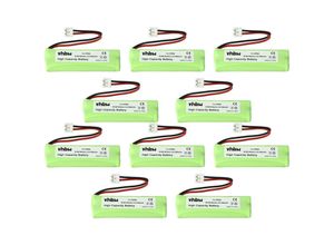 4064115045987 - 10x Akku kompatibel mit Medion MD82973 MD83024 MD83173 Life S63072 S63062 S63065 schnurlos Festnetz Telefon (500mAh 24V NiMH) - Vhbw