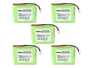 4064115049169 - 5x Akku kompatibel mit Medion Slim dect 500 schnurlos Festnetz Telefon (600 mAh 24 v NiMH) - Vhbw