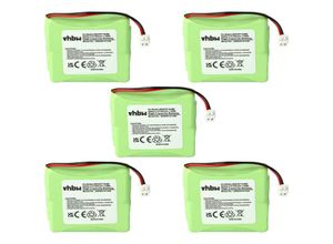 4064115049206 - 5x Akku kompatibel mit Tevion MD81877 schnurlos Festnetz Telefon (600 mAh 24 v NiMH) - Vhbw