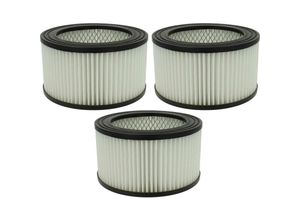 4064115055924 - Filterset 3x Staubsaugerfilter kompatibel mit TecTake 400930 401048 401049 Aschesauger - hepa Filter Allergiefilter - Vhbw