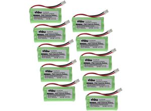 4064115113891 - 10x Akku kompatibel mit Siemens Gigaset AS145 AS15 AS140 AS140 duo AS150 schnurlos Festnetz Telefon (800mAh 24V NiMH) - Vhbw