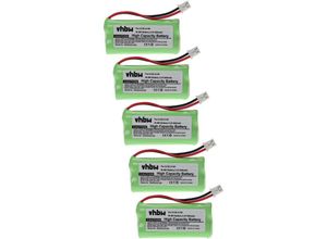 4064115113952 - 5x Akku kompatibel mit Siemens Gigaset A150 A16 A140 weiß A145 A160 A165 schnurlos Festnetz Telefon (800mAh 24V NiMH) - Vhbw