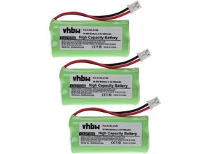 4064115114072 - 3x Akku kompatibel mit Siemens Gigaset A150 A16 A140 weiß A145 A160 A165 schnurlos Festnetz Telefon (800mAh 24V NiMH) - Vhbw