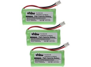 4064115114089 - 3x Akku kompatibel mit Siemens Gigaset A24 A165 Trio A240 A240 weiß A240 duo schnurlos Festnetz Telefon (800mAh 24V NiMH) - Vhbw