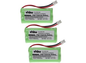 4064115114102 - 3x Akku kompatibel mit Siemens Gigaset A26 A245 A245 weiß A245 duo A260 A260 duo schnurlos Festnetz Telefon (800mAh 24V NiMH) - Vhbw