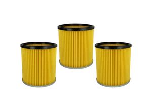 4064115138269 - Filterset 3x Faltenfilter kompatibel mit Kärcher 1085-1210 1085-1410) 2001 (1819-1211) Staubsauger - Filter Patronenfilter Papier - Vhbw