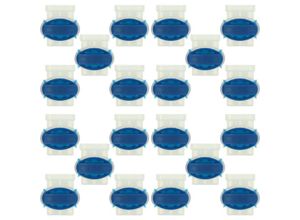 4064115138542 - 20x Kabelverbinder für Begrenzungskabel kompatibel mit Husqvarna Automower Mähroboter - Kabelklemmen Wasserdicht Blau Transparent - Vhbw