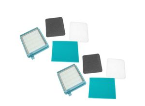 4064115147551 - Vhbw - Filter-Set kompatibel mit Philips PowerPro Active FC8632 FC8632 01 Staubsauger - 8x Filter (Abluft-Filter HEPA-Filter Motoreinlassfilter)