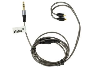 4064115183764 - Vhbw - Audio aux Kabel kompatibel mit Westone ES30 ES50 ES60 um Pro 10 um Pro 20 Kopfhörer - Audiokabel 35 mm Klinkenstecker 120 cm Grau