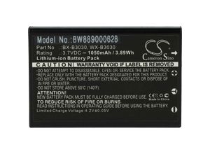 4064115895858 - Akku Ersatz für Panasonic BX-B3030 CE-3030 WX-B3030 WX-B3030M für Wireless Headset Kopfhörer (1050mAh 37V Li-Ion) - Vhbw
