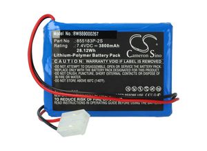 4064115897432 - vhbw Akku Ersatz für Contec 855183P-2S für Medizintechnik (3800mAh 74V Li-Polymer)