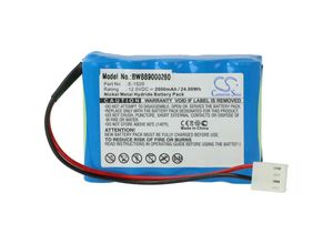 4064115898422 - Akku Ersatz für Fresenius BATT 110049 E-1520 120049 für Medizintechnik (2000mAh 12V NiMH) - Vhbw