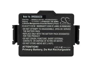 4064115898446 - vhbw Batterie kompatibel mit Philips DSA FR3 Medizintechnik (4700mAh 12V Li-MnO2)