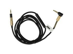 4064115924121 - Vhbw - Audio aux Kabel kompatibel mit Sennheiser Momentum 20 HD450 btnc HD400S Kopfhörer - Audiokabel 35 mm Klinkenstecker 140 cm Schwarz