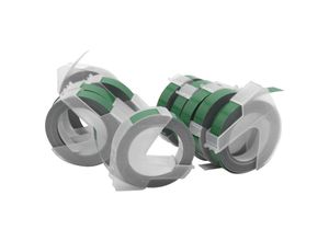 4064115958362 - Vhbw - 10x 3D Prägeband-Schriftband-Kassette Ersatz für Dymo S0898160 520105 0898160 für Etiketten-Drucker 9mm Weiß auf Grün